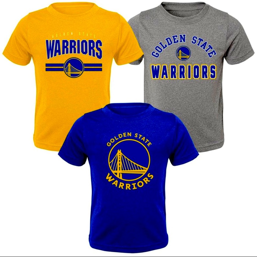 NBA Golden State Warriors Toddler Boys’ 3 Pack T-Shirts